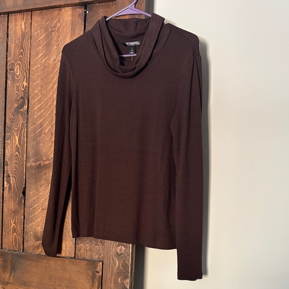 Banana Republic Luxespun Brown Cowl Neck Top